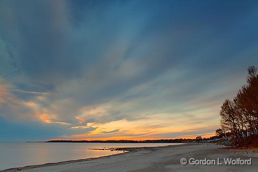 Clouded Sunset_09479-80.jpg - Lake Erie photographed near Sherkston, Ontario, Canada.